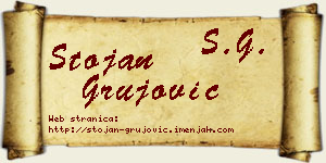 Stojan Grujović vizit kartica